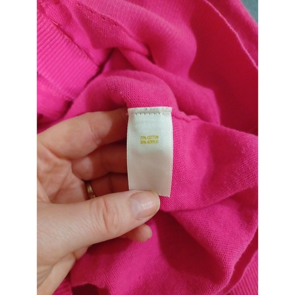 Kate Spade Kati Barbie Pink 3/4 Sleeve Cardigan Studded Trim Sweater Size S Y2K - Picture 7 of 8